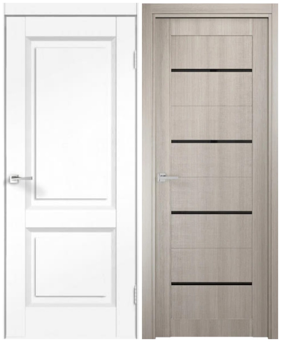 Пример классики и современной двери